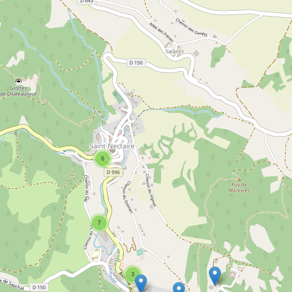 Carte des parkings à Saint-Nectaire Thumbnail