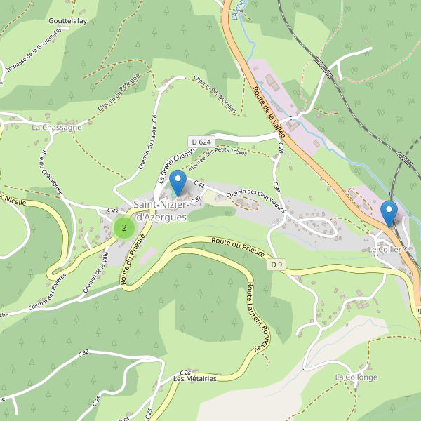 Carte des parkings à Saint-Nizier-d'Azergues (Rhône) Thumbnail