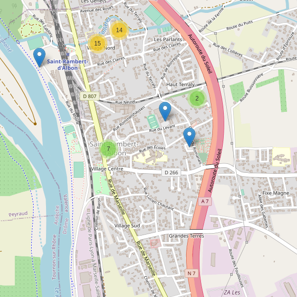 Carte des parkings à Saint-Rambert-d'Albon Thumbnail