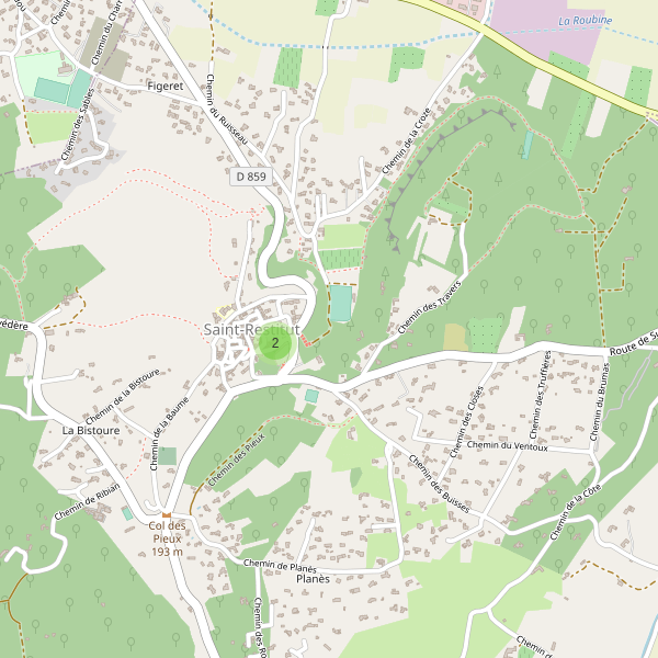 Carte des parkings à Saint-Restitut Thumbnail