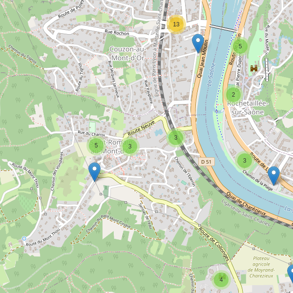 Carte des parkings à Saint-Romain-au-Mont-d'Or (Métropole de Lyon) Thumbnail