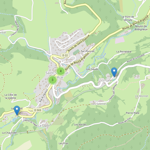 Carte des parkings à Saint-Sauveur-en-Rue Thumbnail