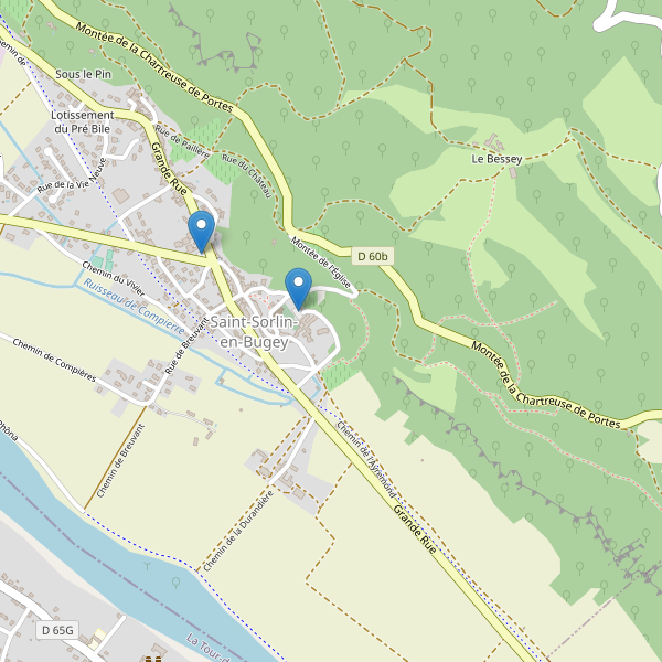 Carte des parkings à Saint-Sorlin-en-Bugey Thumbnail