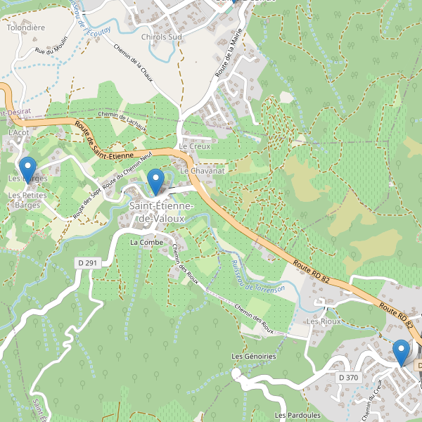 Carte des parkings à Saint-Étienne-de-Valoux Thumbnail