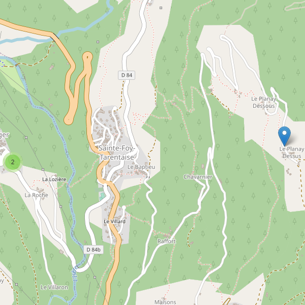 Carte des parkings à Sainte-Foy-Tarentaise Thumbnail