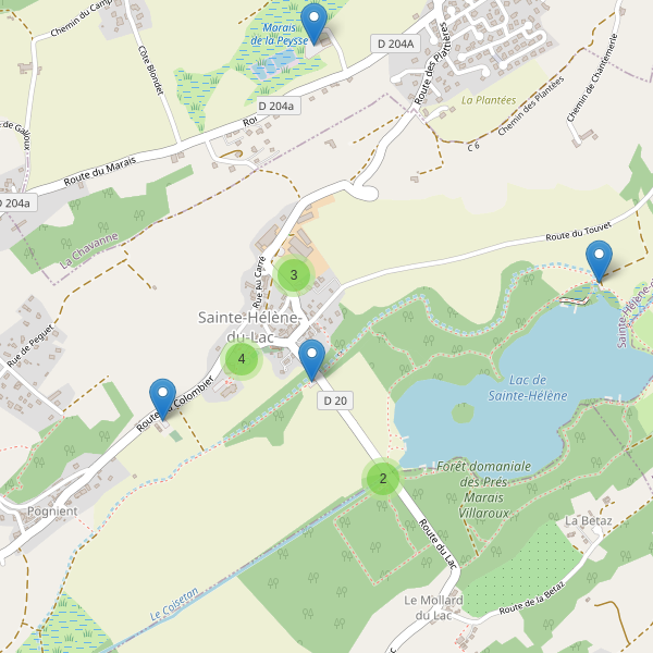 Carte des parkings à Sainte-Hélène-du-Lac Thumbnail