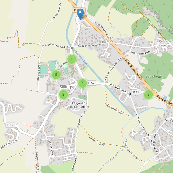 Carte des parkings à Sillingy Thumbnail