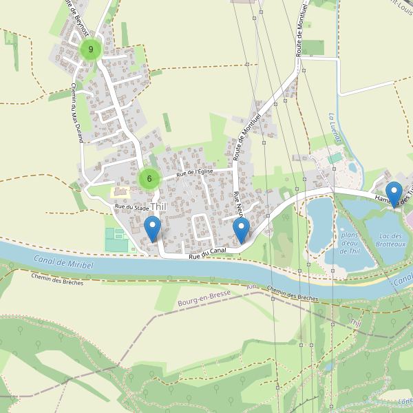 Carte des parkings à Thil (Ain) Thumbnail