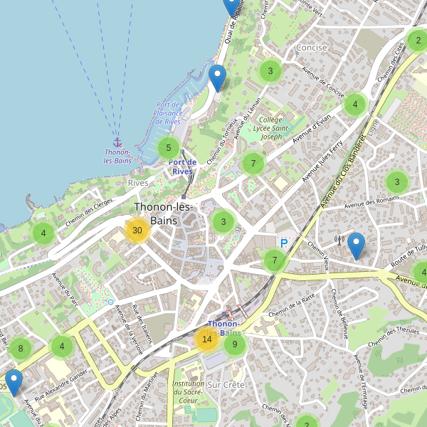 Carte des parkings à Thonon-les-Bains Thumbnail