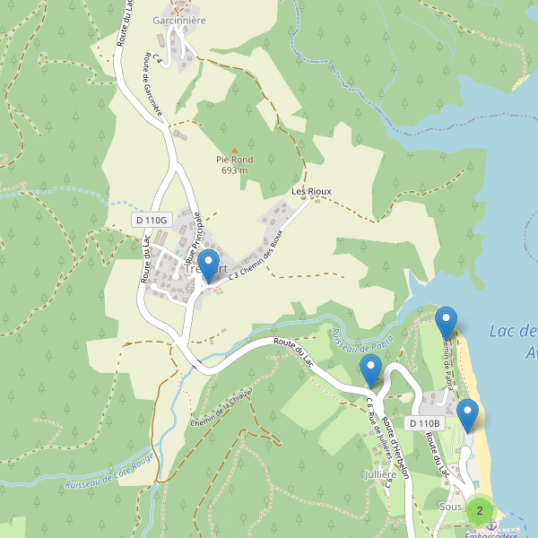 Carte des parkings à Treffort (Isère) Thumbnail