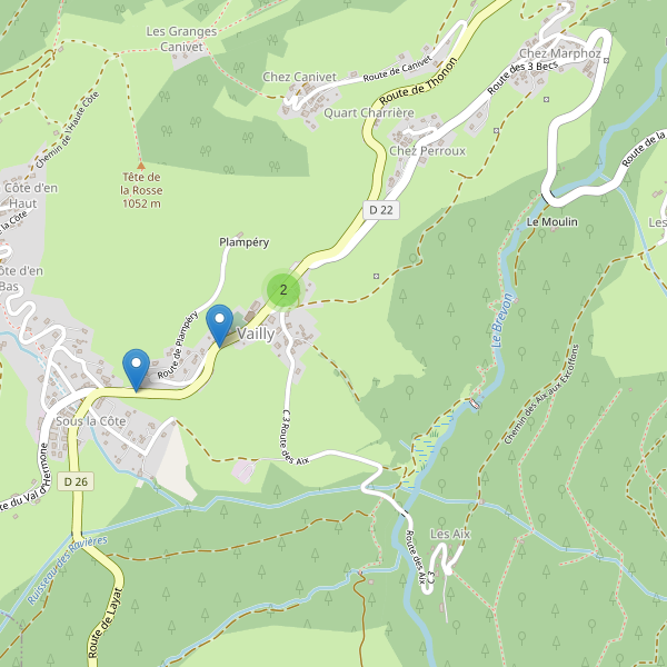 Carte des parkings à Vailly (Haute-Savoie) Thumbnail