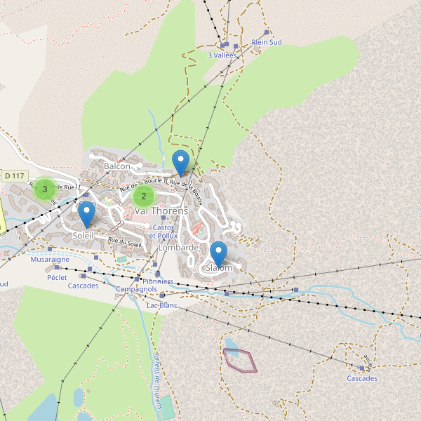 Carte des parkings à Val Thorens Thumbnail