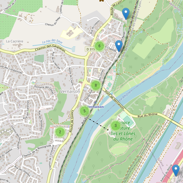Carte des parkings à Vernaison (Rhône) Thumbnail