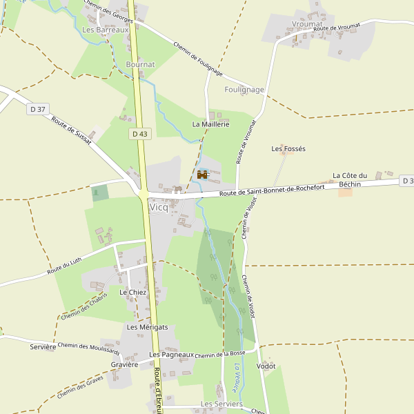 Carte des parkings à Vicq (Allier) Thumbnail