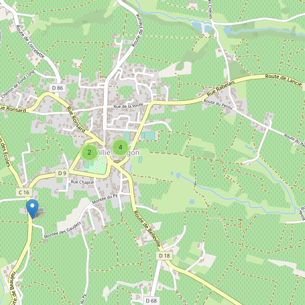 Carte des parkings à Villié-Morgon (Rhône) Thumbnail