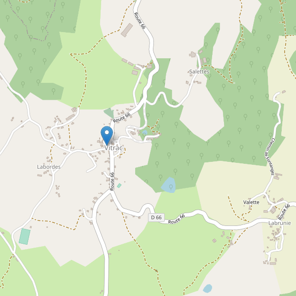 Carte des parkings à Vitrac (Cantal) Thumbnail