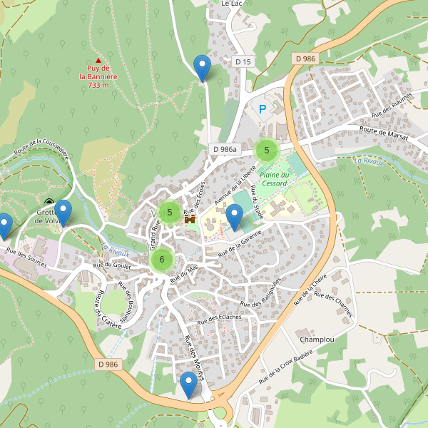Carte des parkings à Volvic Thumbnail