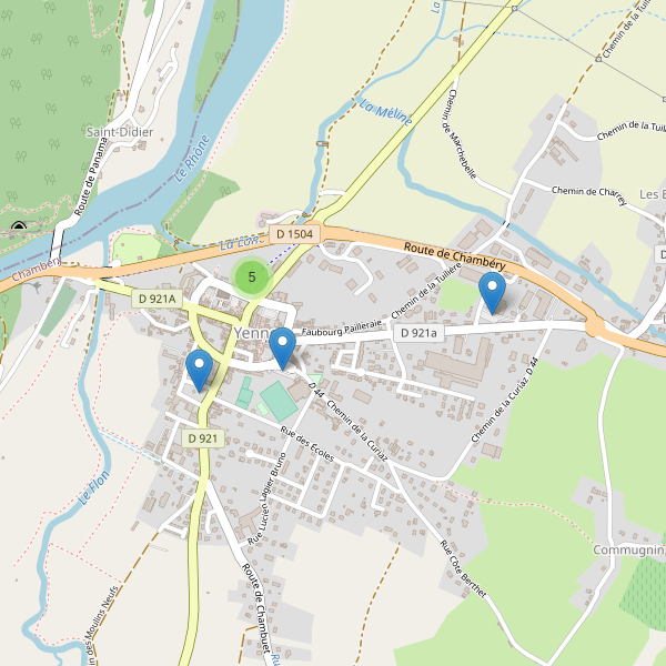 Carte des parkings à Yenne Thumbnail