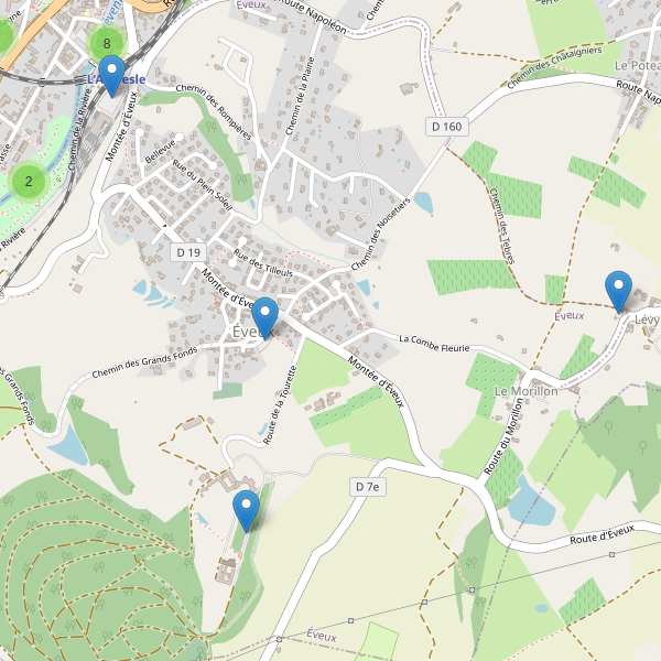 Carte des parkings à Éveux (Rhône) Thumbnail