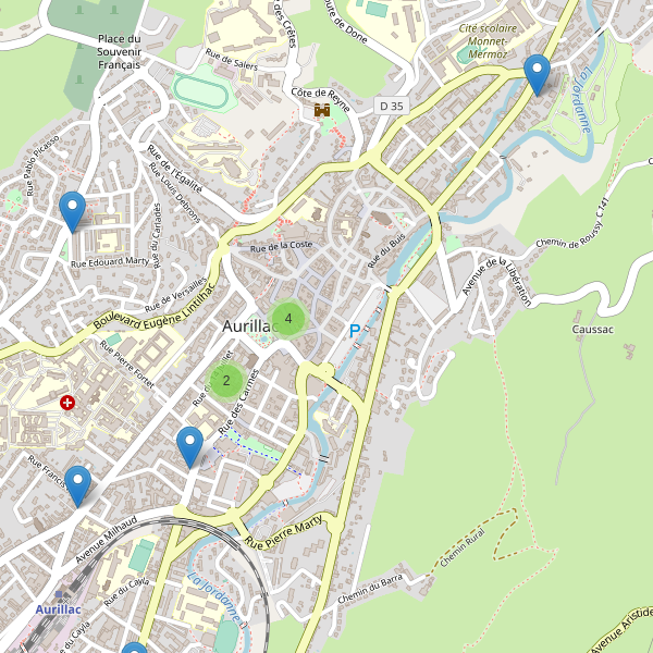 Carte des pharmacies à Aurillac Thumbnail