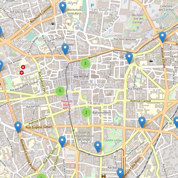 Carte des pharmacies à Clermont-Ferrand Thumbnail