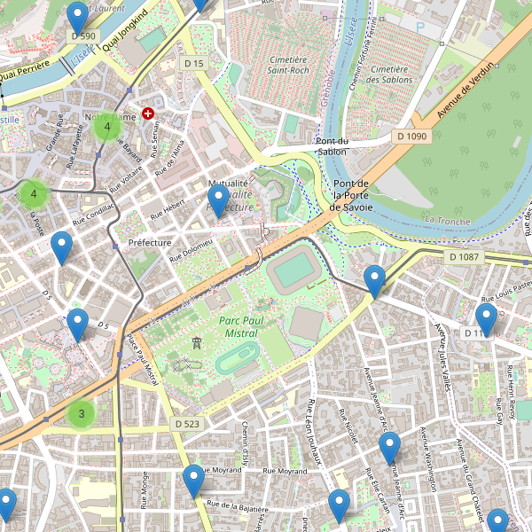 Carte des pharmacies à Grenoble Thumbnail