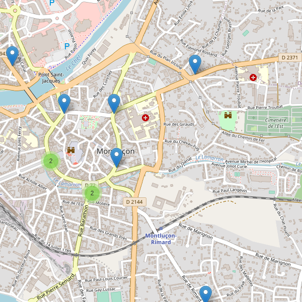 Carte des pharmacies à Montluçon Thumbnail