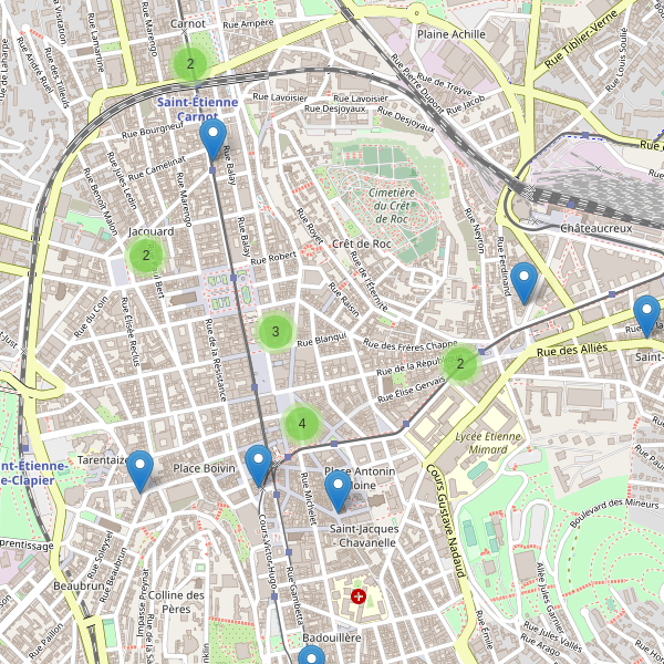 Carte des pharmacies à Saint-Étienne (Loire) Thumbnail