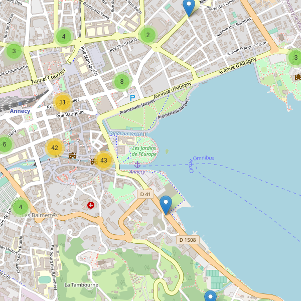 Thumbnail Carte des restaurants à Annecy