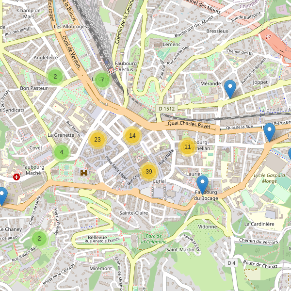 Thumbnail Carte des restaurants à Chambéry