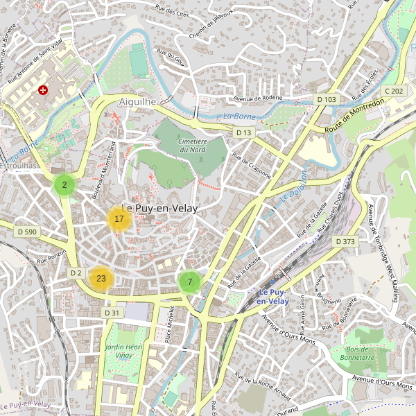 Thumbnail Carte des restaurants à Le Puy-en-Velay