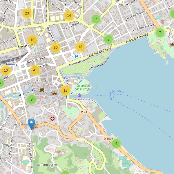 Carte des stationnement-velos à Annecy Thumbnail
