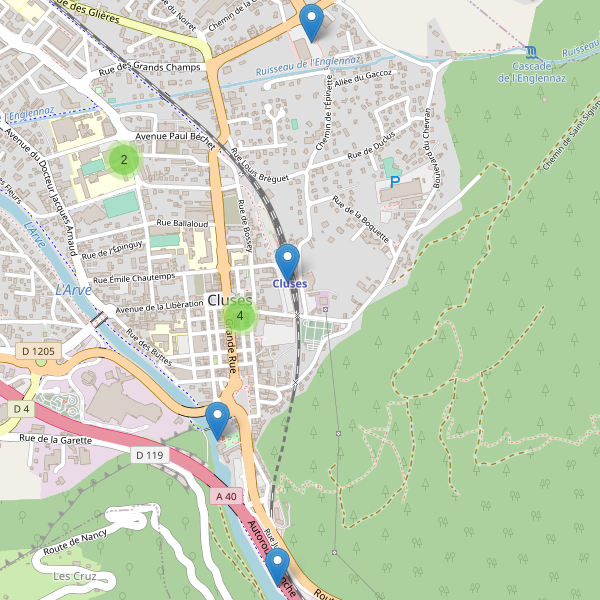 Carte des stationnement-velos à Cluses Thumbnail