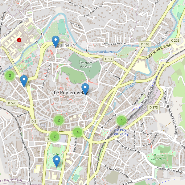 Carte des stationnement-velos à Le Puy-en-Velay Thumbnail