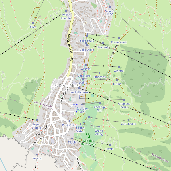 Carte des stationnement-velos à Les Deux Alpes Thumbnail