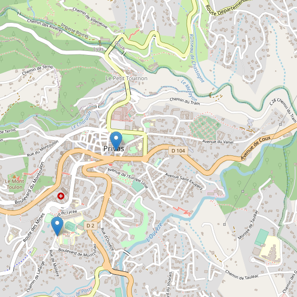 Carte des stationnement-velos à Privas Thumbnail