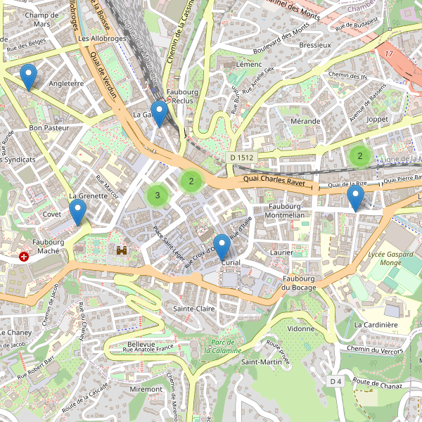 Thumbnail Carte des supermarchés à Chambéry