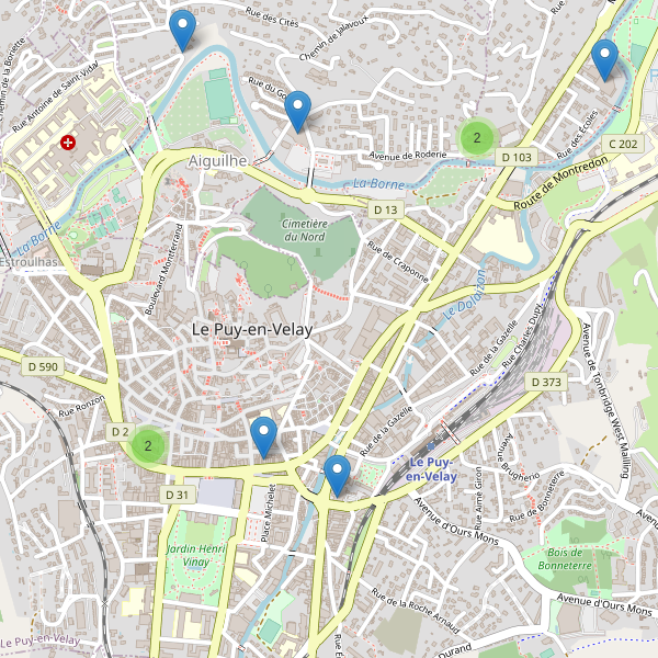 Thumbnail Carte des supermarchés à Le Puy-en-Velay