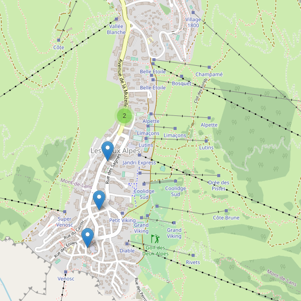 Thumbnail Cartes des supermarchés à Les Deux Alpes