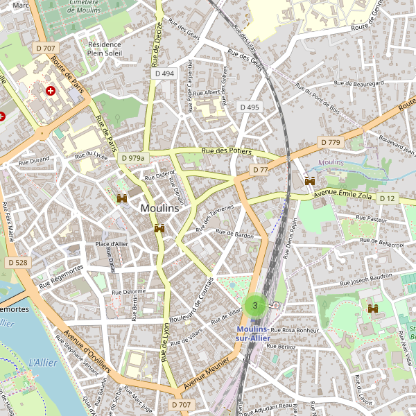 Carte des taxi à Moulins (Allier) Thumbnail
