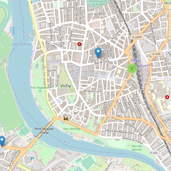 Carte des taxi à Vichy Thumbnail