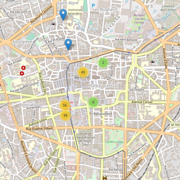 Carte des vetements à Clermont-Ferrand Thumbnail