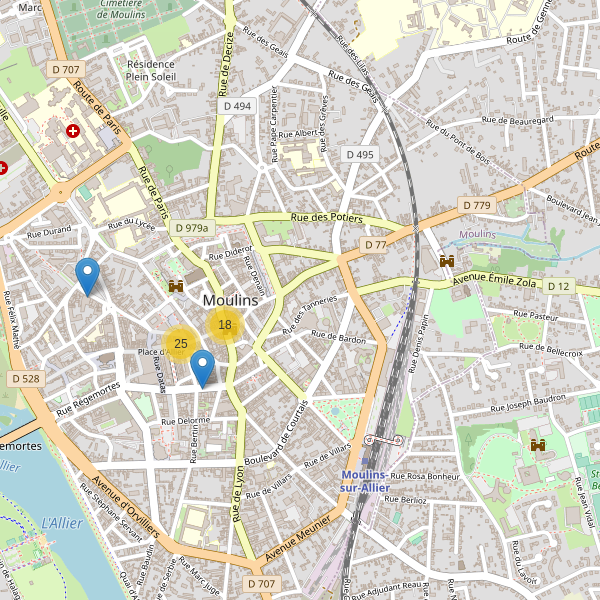 Carte des vetements à Moulins (Allier) Thumbnail