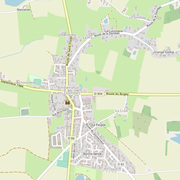Carte des hotels à Ambérieux-en-Dombes Thumbnail