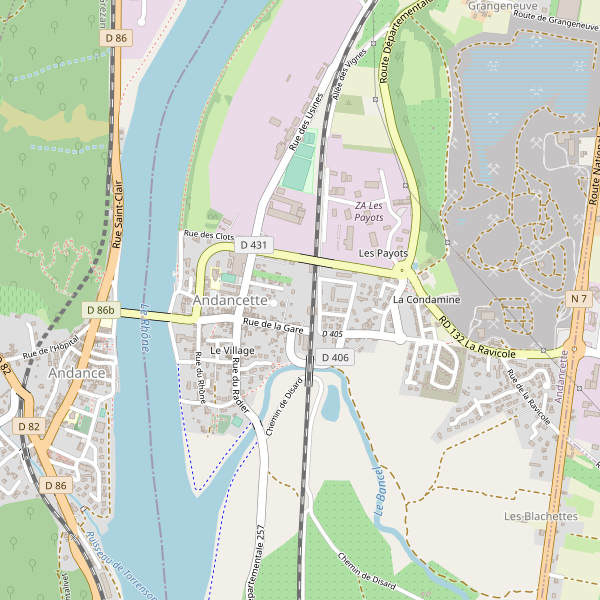 Carte des bedandbreakfast à Andancette Thumbnail