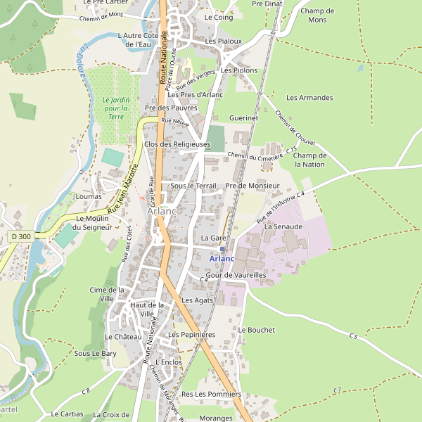 Carte des hotels à Arlanc Thumbnail