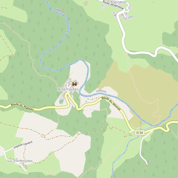 Carte des hotels à Arlempdes Thumbnail