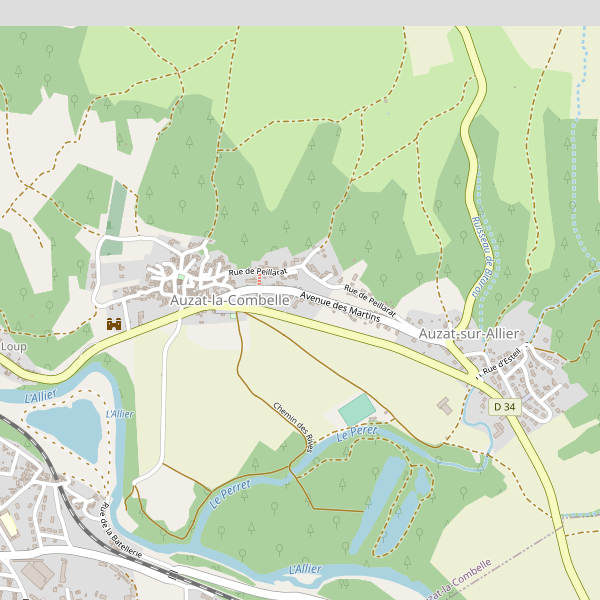Carte des hotels à Auzat-la-Combelle Thumbnail