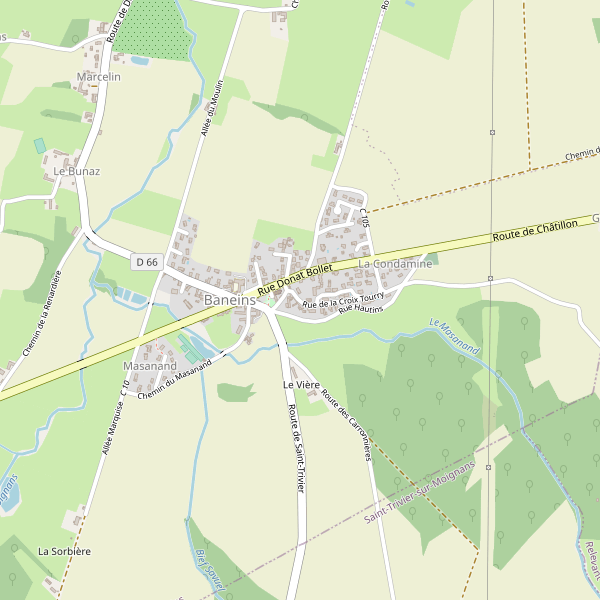 Carte des restaurants à Baneins Thumbnail