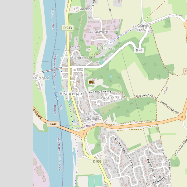 Carte des vues à Beauregard (Ain) Thumbnail